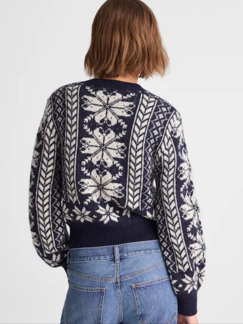 Madewell Fair Isle Cardigan Jacket in Wool NY484 Size S NWT - Picture 2 of 9